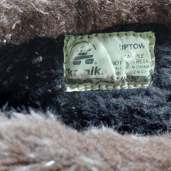 KAMIK Women Size 7. Brown UPTOWN Leather & Suede Sherpa Lined Lace Up Warm Boots - Picture 7 of 7